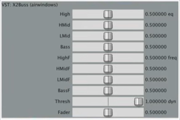 Airwindows「X2Buss」ConsoleX2のバス処理を単体で使えるコンプレッサー|DTMプラグインセール