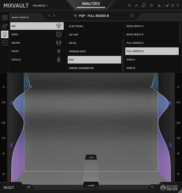 Mastering The Mix「MIXVAULT」EQ操作を直感的な3D空間で実現!音を前後に動かしてミックスを整える新感覚イコライザー|DTMプラグインセール