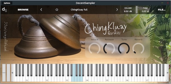 wingoflittleowl「ChingKluay」タイの伝統打楽器"Ching"をリアルに演奏できる軽量サンプルライブラリ｜DTMプラグインセール
