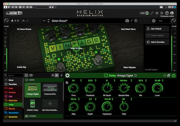 Line 6「Helix Stadium Native Intro」Agouraアンプモデリングを無料で体験できるLine 6最新アンプ・エフェクトプラグイン|DTMプラグインセール