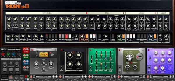 Cherry Audio「Trident Mk III Synthesizer」伝説のTridentが完全復活!シンセ・ブラス・ストリングスを融合したオーケストラ級シンセ|DTMプラグインセール