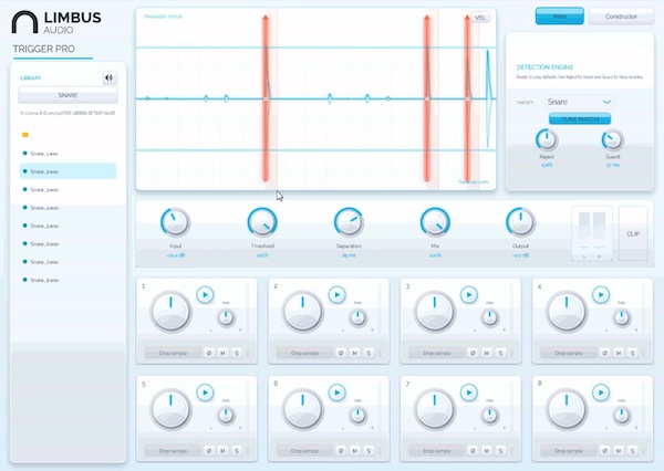 Limbus Audio「Limbus Trigger Pro」ドラムのヒットを高精度で検出し、スネア・キック・タムを手軽に補強できるトリガープラグイン|DTMプラグインセール