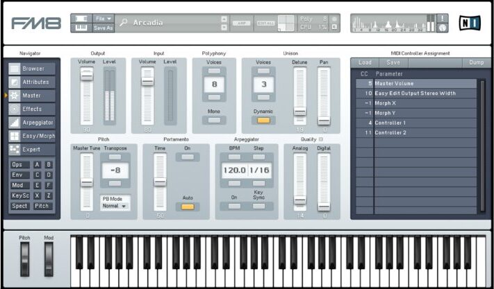 Native Instruments「FM8」FM音源ならではのクリアなサウンドと豊富なプリセット、本格的な音作りができる人気ソフトシンセ|DTMプラグインセール