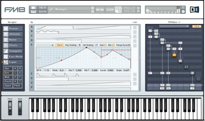 Native Instruments「FM8」FM音源ならではのクリアなサウンドと豊富なプリセット、本格的な音作りができる人気ソフトシンセ|DTMプラグインセール