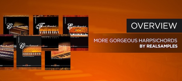 Realsamples「More Gorgeous Harpsichords Bundle」1540年から1787年までの歴史的チェンバロ6台を収録した、約13,000サンプル搭載のKontakt用音源|DTMプラグインセール