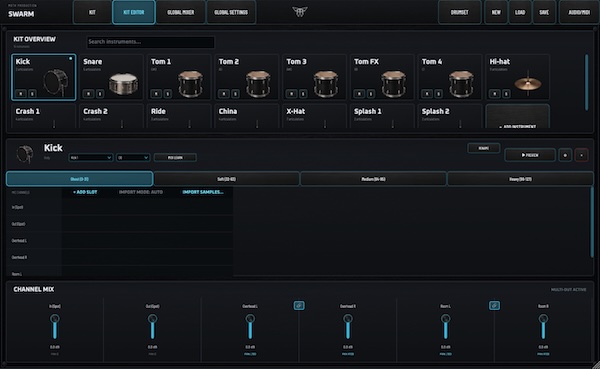 Moth Production「Swarm」自作ドラムライブラリを本格的なドラム音源として活用できる無料サンプラープラグイン｜DTMプラグインセール