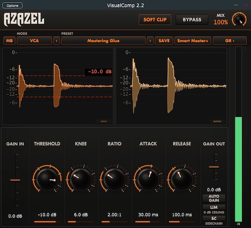 Azazel Audio「VisualComp」EQとマルチバンドコンプレッサーを1つの画面で操作できる、視覚的な音作りに特化した多機能プラグイン|DTMプラグインセール