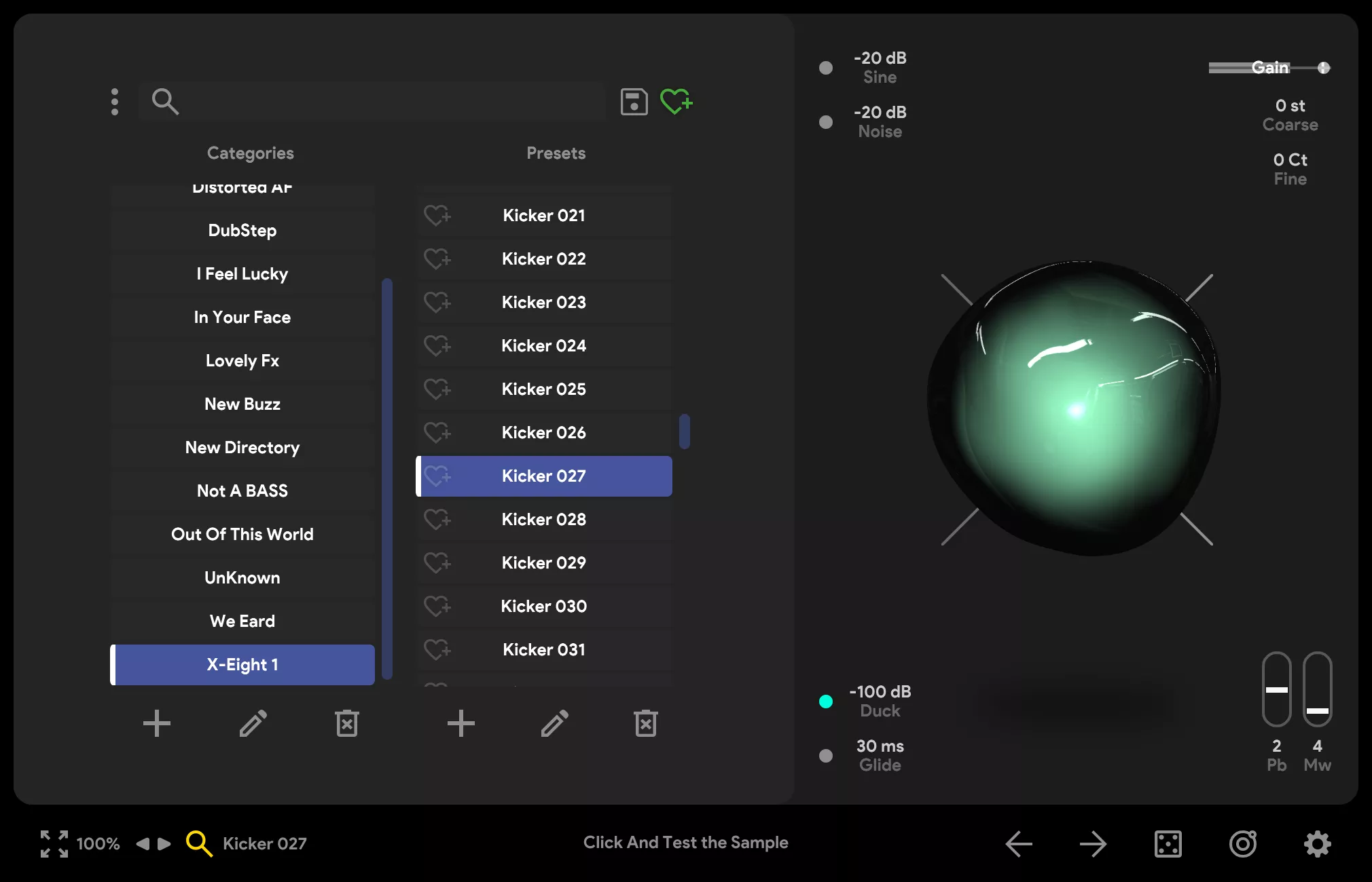 Thenatan Audio「X-Eight 2」1,342種類以上の808サンプルと1,200種類のプリセットを搭載した、理想の低音を素早く作れる808専用プラグイン|DTMプラグインセール