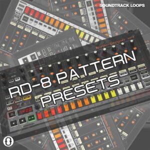 Soundtrack Loops「Free Behringer RD-8 Pattern Presets」16種類のRD-8用パターンプリセットとWAVループを収録した、TR-808テイストのビート制作に役立つ無料プリセット集｜DTMプラグインセール
