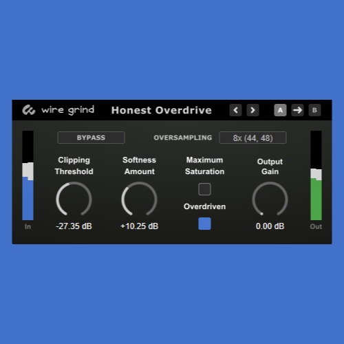 Wire Grind Audio「Honest Overdrive」独自のクリッピング方式で自然なサチュレーションからハードクリッピングまで自在に作れるオーバードライブVSTプラグイン｜DTMプラグインセール