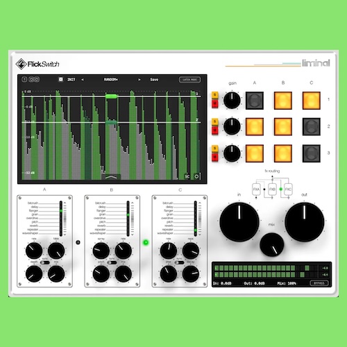 FlickSwitch Audio「Liminal」トランジェントを強弱ごとに自動分類して個別に処理できる革新的なダイナミックプロセッサー｜DTMプラグインセール