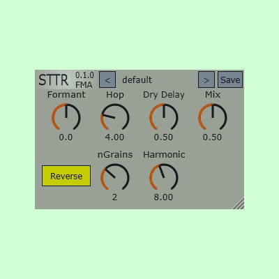ManasWolrd「STTR」倍音生成や逆再生グレインを活用した実験的なグラニュラーエフェクト｜DTMプラグインセール