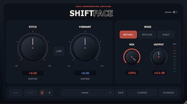 StinkFace Audio「ShiftFace」自然な声質変更からロボットボイスまで対応するボーカル変換プラグイン｜DTMプラグインセール