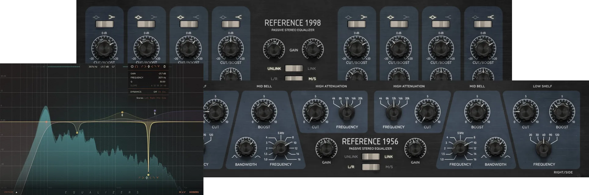 Softube「Equalizers + Reference Equalizers Bundle」現代的な多機能EQとビンテージEQを1つの環境で使える、ミックス・マスタリング向け高機能バンドル|DTMプラグインセール