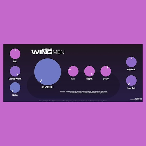 Morphoice「Wingmen」JUNO-6・JX-8P・D-50の名機コーラスを再現した8種類のアルゴリズムを搭載するコーラスプラグイン｜DTMプラグインセール