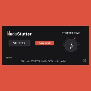SoundRave「duStutter」押している間だけリズミカルなスタッター効果を加えられるシンプルなステレオプラグイン｜DTMプラグインセール