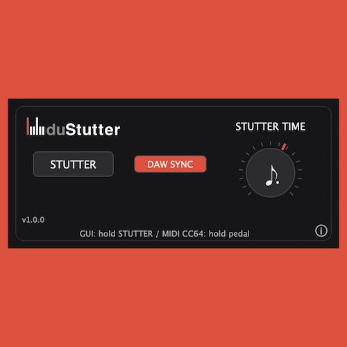 SoundRave「duStutter」押している間だけリズミカルなスタッター効果を加えられるシンプルなステレオプラグイン｜DTMプラグインセール