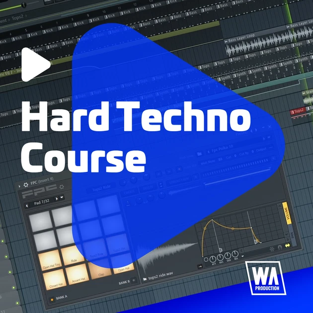 W. A. Production「Hard Techno Course」ハードテクノ制作に欠かせないサウンドデザインからドラムのグルーブ作りまで学べる動画コース｜DTMプラグインセール