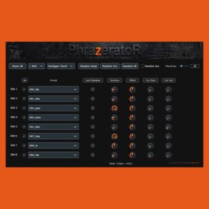 SlapAsSound「PhrazeratoR」ボーカルチョップや掛け声を組み合わせて楽器のように演奏できる新しいフレーズ制作ツール｜DTMプラグインセール