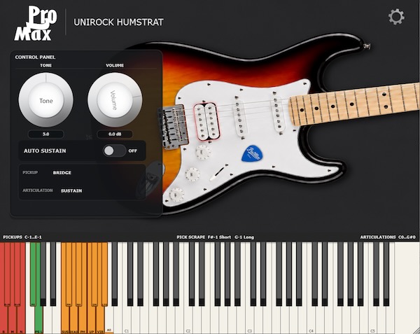 Pro2Max「Unirock HumStrat」ピックアップ切り替えやアーティキュレーション、Pitch Bendなど豊富な演奏機能を搭載!HSSエレキギターをリアルに再現できるWindows向けVST3音源|DTMプラグインセール
