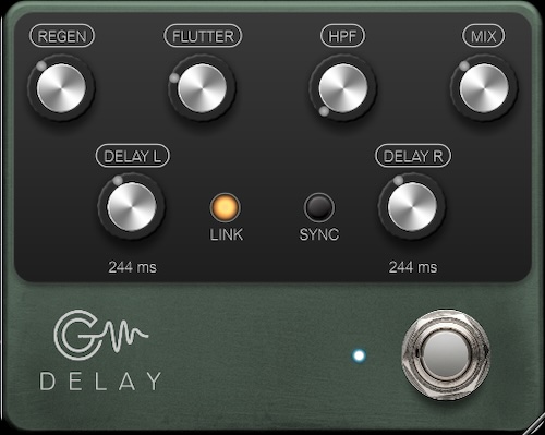 Air-G Audio「Air-G Delay Pedal」リアルなテープエコーの質感や豊富なディレイ機能を備えたギターペダル風プラグイン|DTMプラグインセール