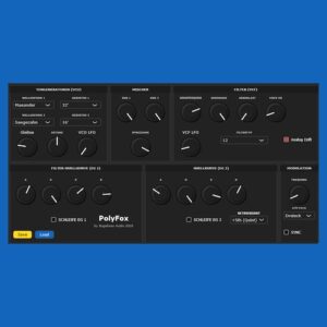 Bogelman Audio「PolyFox」1980年代のPolivoksサウンドを再現したデュオフォニック・バーチャルアナログシンセ｜DTMプラグインセール