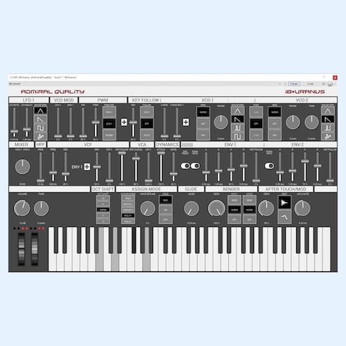 Admiral Quality「i8Uranus」1980年代アナログポリシンセのサウンドと挙動を再現した8ボイスソフトシンセ｜DTMプラグインセール