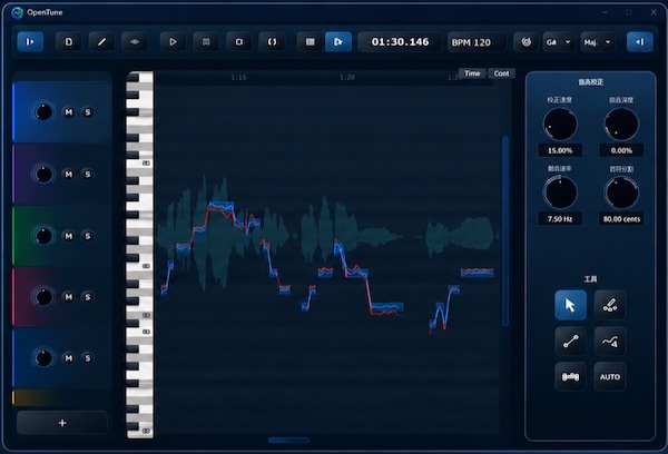 FengYu-Mix「OpenTune」フォルマントを維持した自然なボーカル補正ができる!AIによる音声再合成で自然な歌声を実現するオープンソースのピッチ補正ソフト|DTMプラグインセール