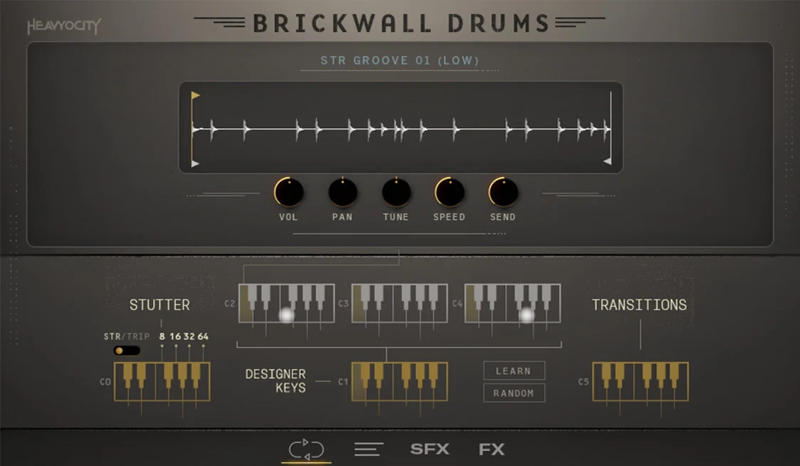 Heavyocity「BRICKWALL DRUMS」黄金期のレコードを支えたリアルドラムのパンチとアナログ機材の質感を現代のDAWへ!22,246サンプル・29プリセット・72ループを3つのインストゥルメントに収録したヴィンテージキャラクター満載のドラム音源|DTMプラグインセール