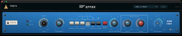 THETA Audio Research「EFFEK」1983年の伝説的デジタルディレイを内部構造まで忠実に再現した1ビットディレイプラグイン｜DTMプラグインセール