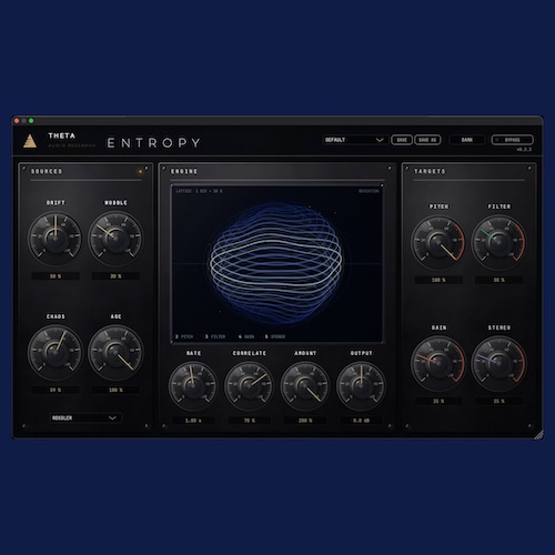 THETA Audio Research「ENTROPY」アナログ機材ならではのドリフトや経年変化、熱による揺らぎまでリアルに再現し、デジタルサウンドへ自然な生命感を加えられる無料モジュレーションプラグイン｜DTMプラグインセール