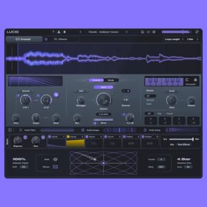 Minimal Audio「Lucid」どんな音でも“粒子”へ分解してコード、ハーモニー、アルペジオ、シマー、リズミックテクスチャへ変換！キーとテンポを維持しながらピッチと時間を大胆に操れる次世代グラニュラーエフェクト｜DTMプラグインセール