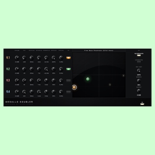 Jesus Oyola「Medallo Doubler 4-Voice」1テイクのボーカルを厚み・広がり・立体感のある4ボイスへ仕上げるボーカルダブラー｜DTMプラグインセール