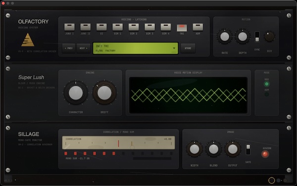 THETA Audio Research「OLFACTORY」ヴィンテージハードウェアコーラスの質感を忠実に再現し、Mono-Safe設計でモノラルでも広がりを維持できる無料コーラスプラグイン｜DTMプラグインセール