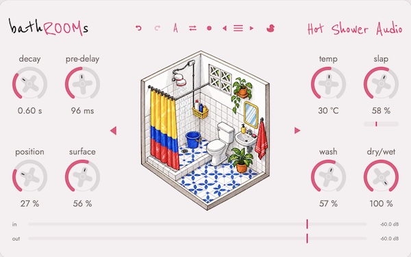 Hot Shower Audio「bathROOMs」シャワールームの自然な響きを再現できる個性派リバーブプラグイン｜DTMプラグインセール