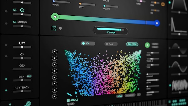 Tracktion「Dawesome Abyss II」シンセの知識ではなく「色」を選ぶ感覚で音作り！Warm・Dark・Silky・Lush・Fatなどのサウンドカラーを組み合わせ、直感で自分だけの音色を生み出せるシンセサイザー｜DTMプラグインセール