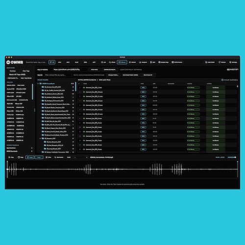 Samplesonics「OWMB（OpenWav Media Browser）」3Dビューでサンプルを視覚的に管理し、高速検索やタグ検索で目的の音をすばやく見つけられるオープンソースのサンプル管理ツール｜DTMプラグインセール
