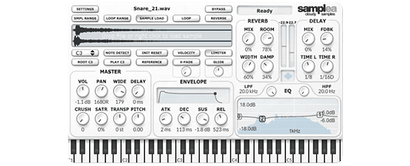Cloudy Samples「Samplea」高品質なドラムループ・シンセシーケンス・ワンショットを収録した電子音楽向けサンプルパック｜DTMプラグインセール