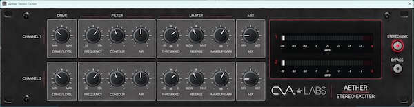 CVA Labs「Aether Stereo Exciter」倍音を加えてボーカルやベースに温かみと存在感、高域の空気感をプラスできるVST3ステレオエキサイター|DTMプラグインセール
