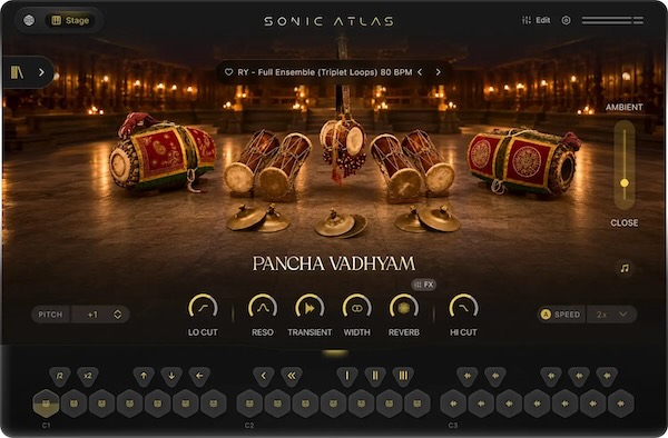 Pitch Innovations「Sonic Atlas: Temple Drums of India Bundle」40名の寺院演奏家による南インド伝統パーカッションを約4,000サンプル収録、3種類のアンサンブルをリアルに演奏できる音源｜DTMプラグインセール