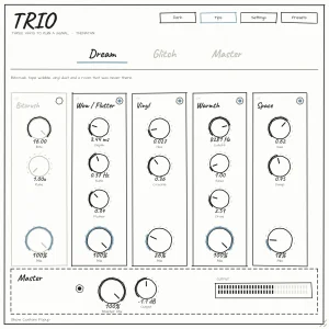 Thenatan「TRIO」15種類のLo-Fiエフェクトを1つに搭載し、テープサウンドやビニールノイズ、グリッチ演出からマスタリングまで対応できるマルチエフェクトプラグイン｜DTMプラグインセール