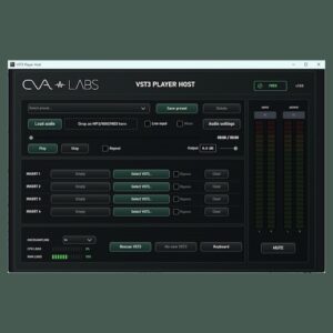 CVA Labs「VST3 Host」最大4つのプラグインチェーンやオーディオ・MIDIファイル再生、リアルタイム入力に対応した便利なVST3ホスト｜DTMプラグインセール