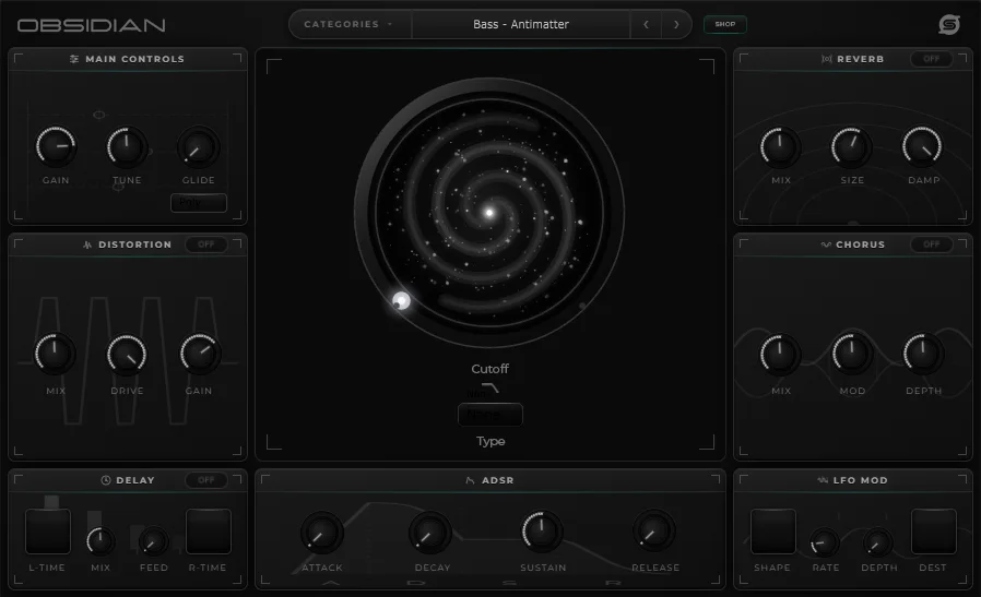 STUDIO TRAP「Obsidion」170種類以上の高品質プリセットと10種類の楽器カテゴリーを搭載し、ダークで重厚感のあるサウンドを手軽に制作できるVST音源｜DTMプラグインセール
