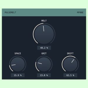 MFKNE「PULSEMELT」4つのノブだけでディレイ・リバーブ・ローファイ加工・ピッチドリフトを自在にコントロールできる空間系プラグイン｜DTMプラグインセール