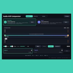 KarmaApps by KarmaGame「Audio A/B Comparator」ミックスやマスタリングで2つの音源を瞬時に比較できるA/B比較ソフト｜DTMプラグインセール