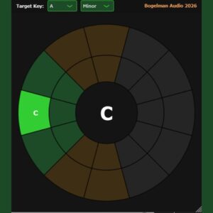Bogelman Audio「Harmony」リアルタイムでコードやキーを解析し、ハーモニーのバランスや音の衝突まで視覚的に確認できる軽量オーディオ分析プラグイン｜DTMプラグインセール