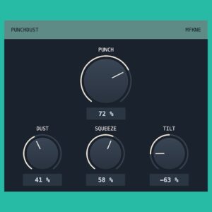 MFKNE「PUNCHDUST」アタックの迫力・ローファイな質感・サステインの厚みを1つでコントロールできる無料VST3プラグイン｜DTMプラグインセール