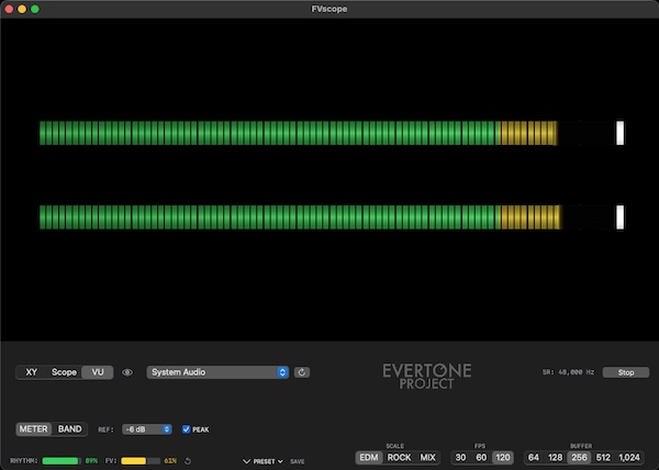 Evertone「FVscope」独自のFVメーターやXY表示・波形表示！スピーカーを動かす「力」を可視化できる無料オーディオ解析ツール｜DTMプラグインセール