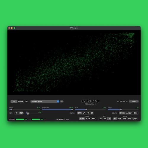 Evertone「FVscope」独自のFVメーターやXY表示・波形表示！スピーカーを動かす「力」を可視化できる無料オーディオ解析ツール｜DTMプラグインセール