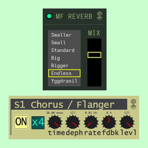 Ygg Audio「MF Reverb、S1 Chorus / Flanger」往年の名作ソフトに搭載されたリバーブ・コーラス・フランジャーを高精度で再現したLinux向けプラグイン｜DTMプラグインセール